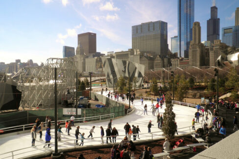 Maggie Daley Park ice skating ribbon, Chicago