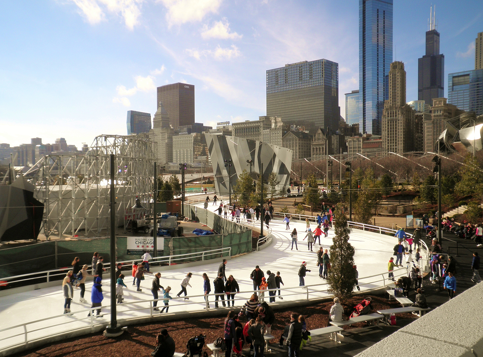 Maggie Daley Park ice skating ribbon, Chicago